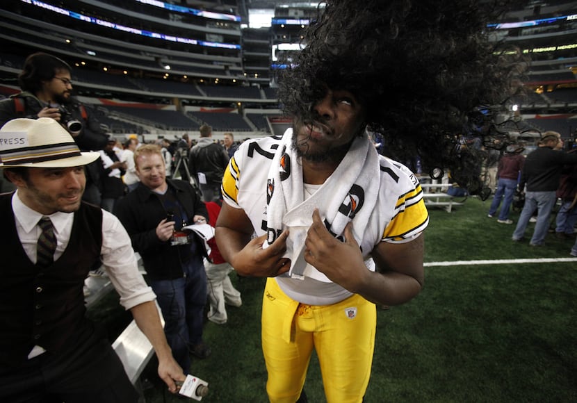 Steelers at media day: Holy hair and Flozell!