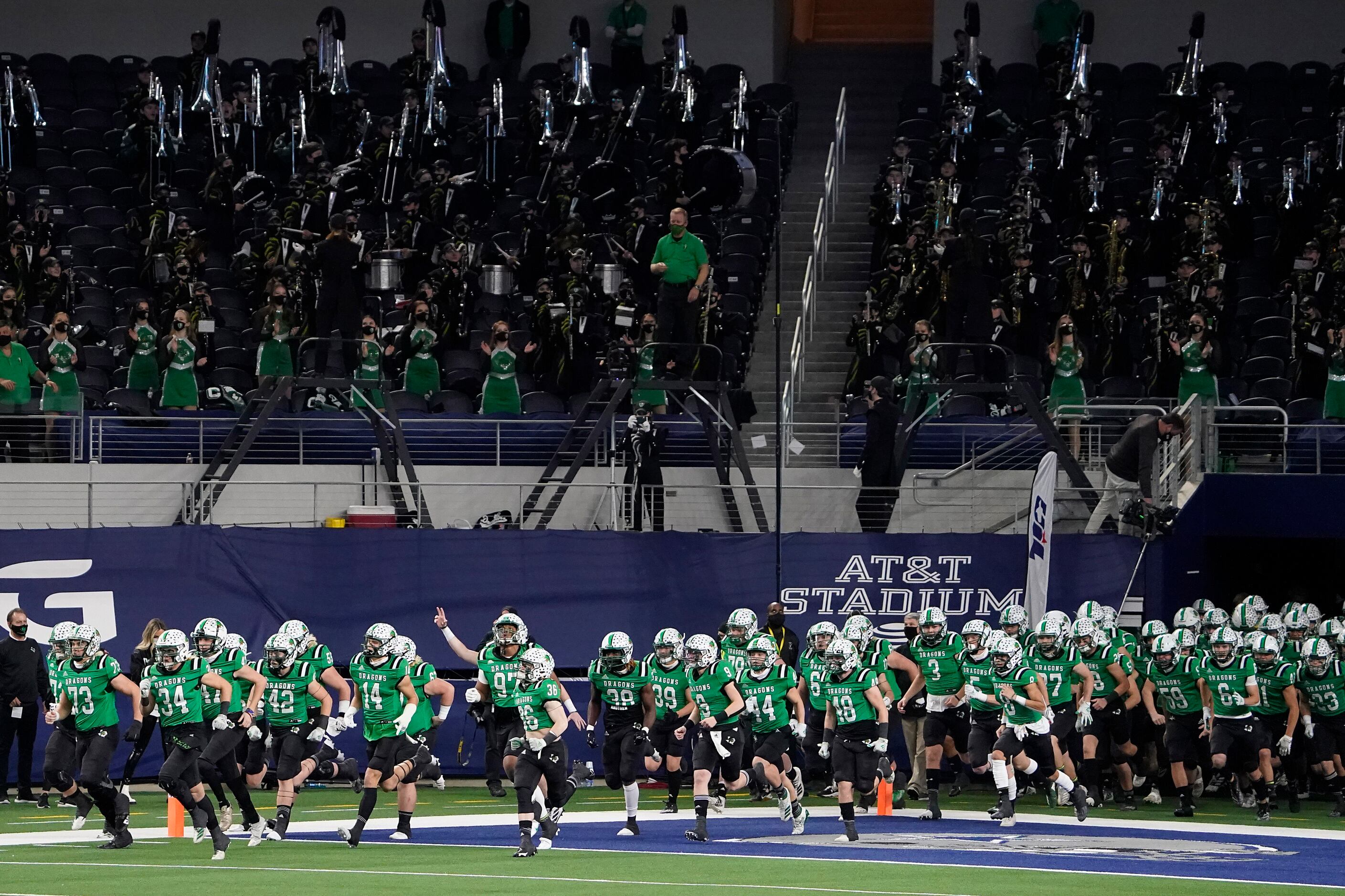 The Southlake Carroll Dragons take the field to face Austin Westlake in the Class 6A...