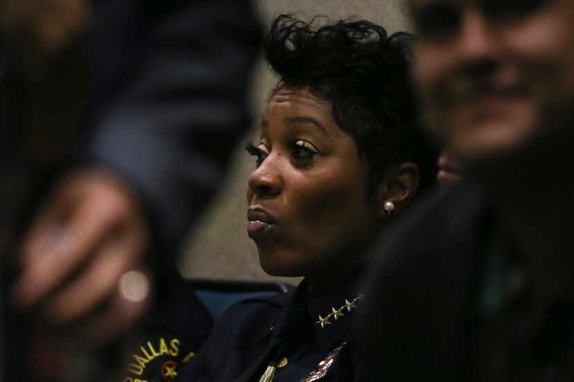 Dallas Police Chief U. Renee Hall attended a City Council meeting last week. She's under...