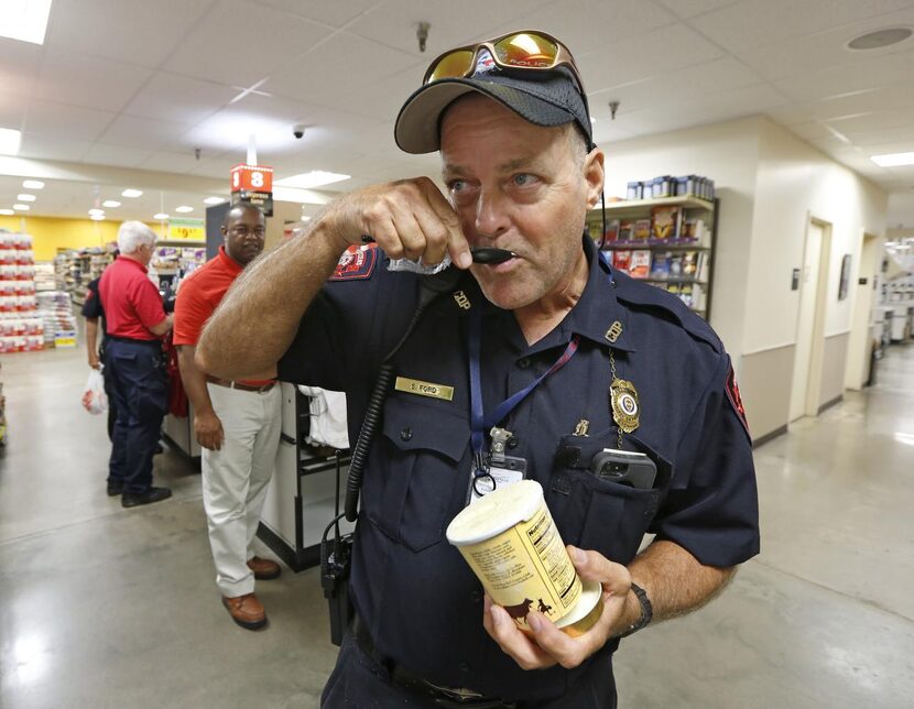 Stan Ford paid for a pint,  then dug in at a Brenham store Monday. North Texans must watch...