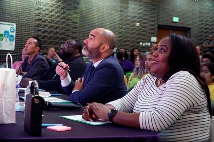 Judges Jimmy Tran (from left), Michael Ruiz, Jonathan Parker and Marisha Allen listened...