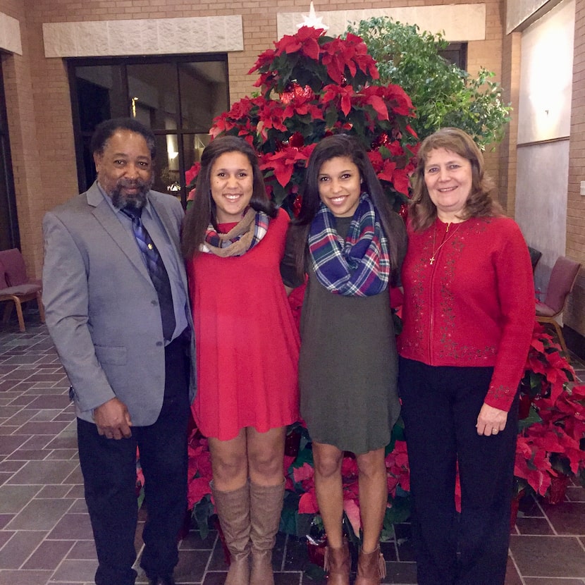  J.V. Smith with  his daughters Christina Smith (from left) and Brandi Smith and wife Cheryl...