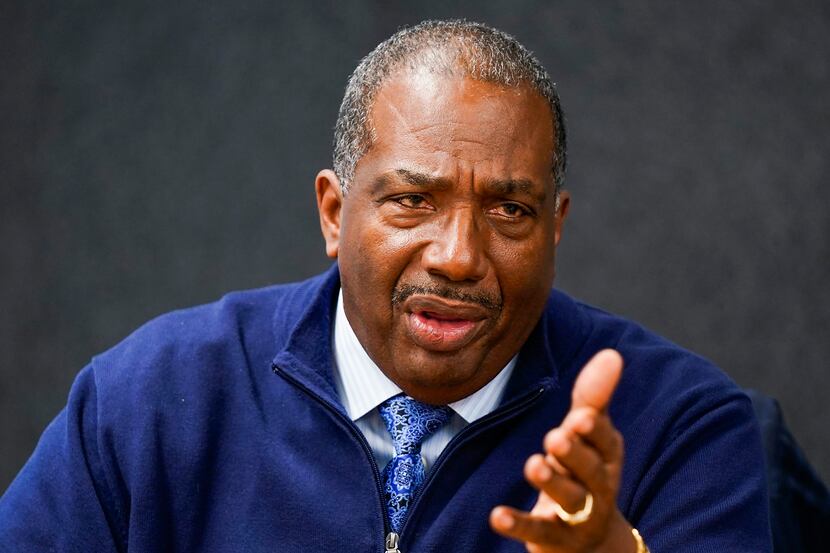 Democratic U.S. Senate candidate state Sen. Royce West, D-Dallas, during a meeting with the...