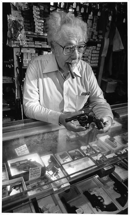 Rocky Goldstein, shown with handgun of the type purchased by John Hinckley in October of,...