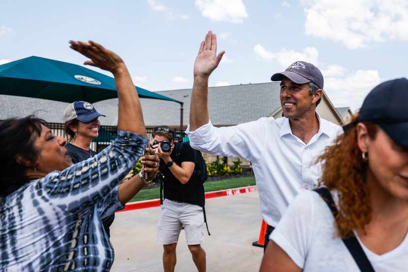 Beto O'Rourke campaigns in Frisco as part of his 49-day tour on Saturday.