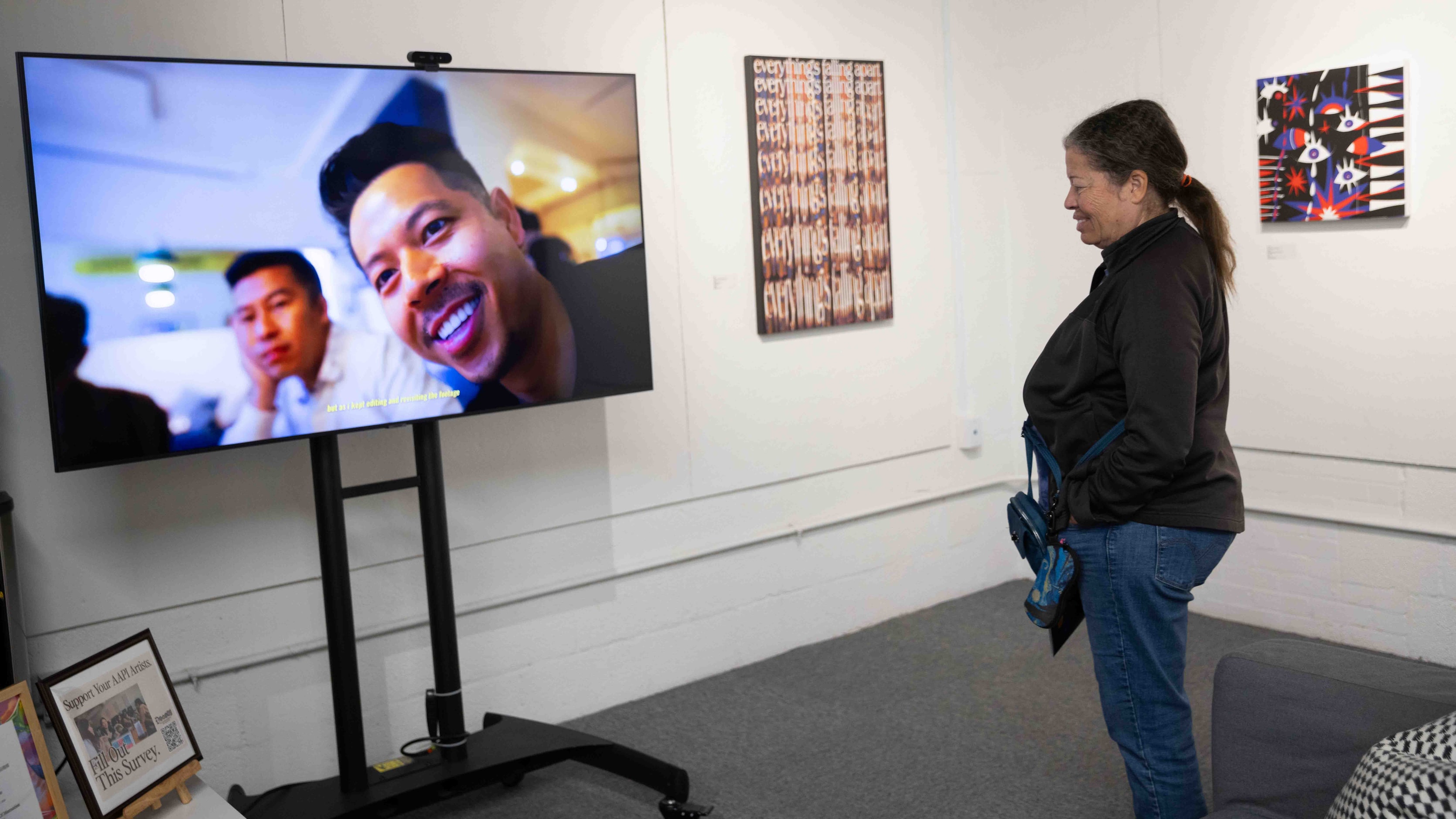 Karen Green of Marina del Rey, CA smiles as she watches Samuel Ray’s “The Best Kind of...