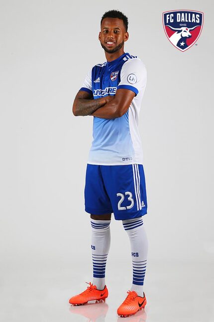 Kellyn Acosta models the new kit.