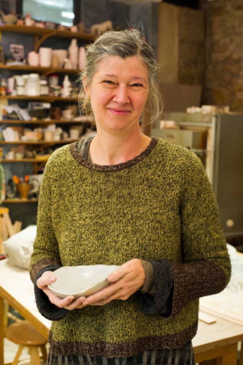 Paris potter Sylvie Pidancet-Bouquet in her studio