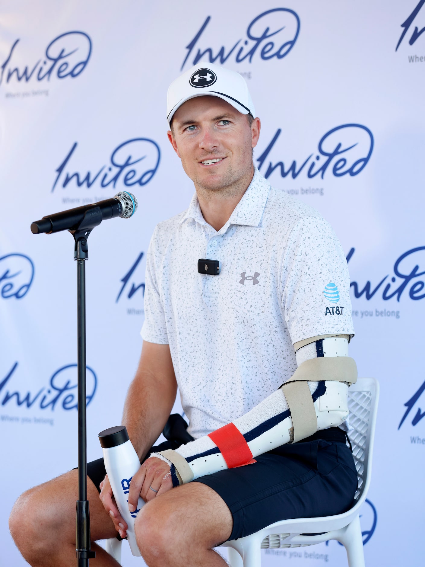 PGA Tour pro Jordan Spieth, who is from Dallas and the University of Texas, speaks to the...