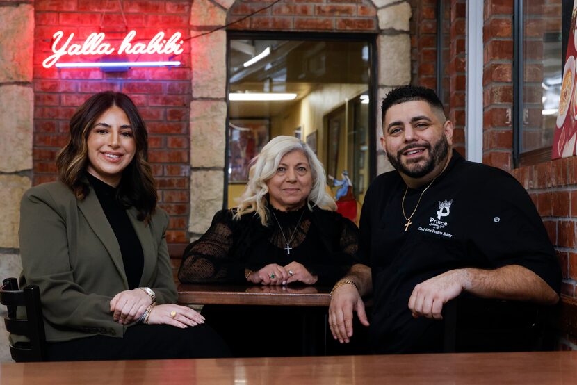 The Kobty family, Elizabeth Kobty (left), her mother Amira (center) and brother Aziz pose...