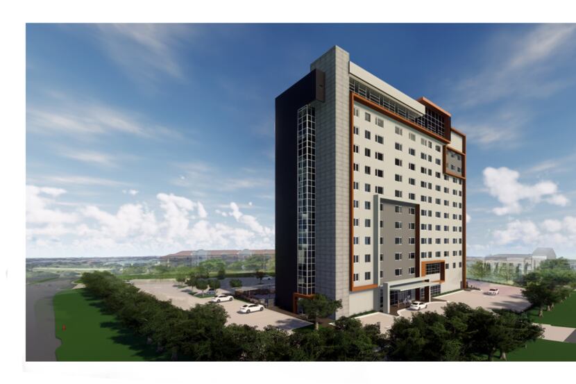 The new Element Hotel is being built on S.H. 114 in Irving.