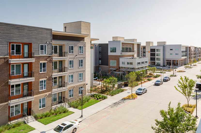 The first phase of the Northside apartment and retail project at UTD opened in 2016.