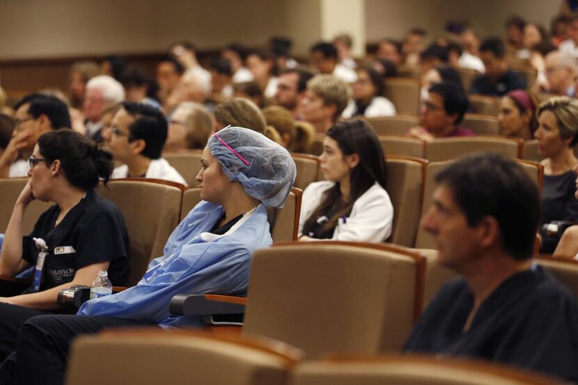 
Staff at Baylor University Medical Center listened to Dr. Michael Olausson from Sahlgrenska...