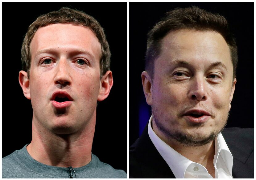 Was Facebook CEO Mark Zuckerberg, left, really going into a cage to fight Twitter/X CEO Elon...