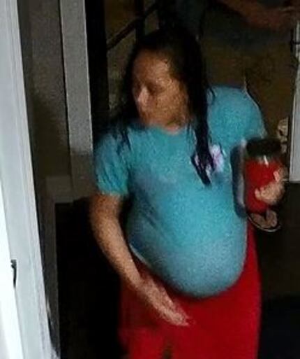 This woman is suspected in helping to steal equipment from a Fort Worth apartment complex.