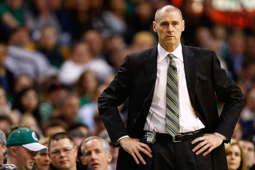 BOSTON, MA - DECEMBER 12:  Head coach Rick Carlisle of the Dallas Mavericks watches his team...