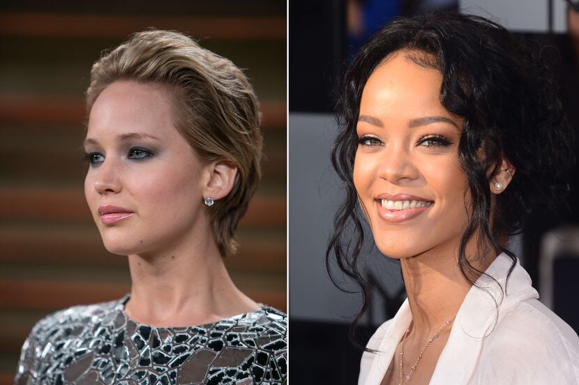 This combination of file photos shows Oscar-winner Jennifer Lawrence(L) seen at the 2014...
