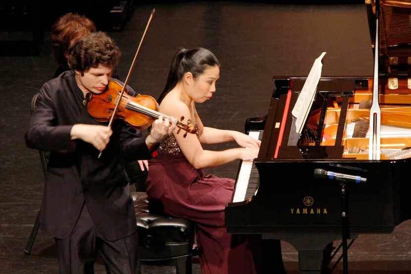 Violinist Augustin Hadelich and pianist Joyce Yang perform Ludwig Van Beethoven's Sonata No....