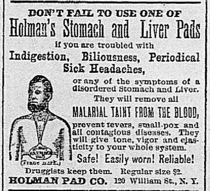 Advertisement published  October 23, 1886.