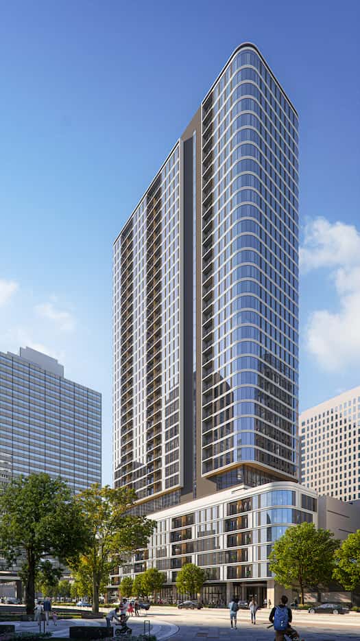 Empira Group is building a 35-story high rise on Pearl Street across from the Plaza of the...