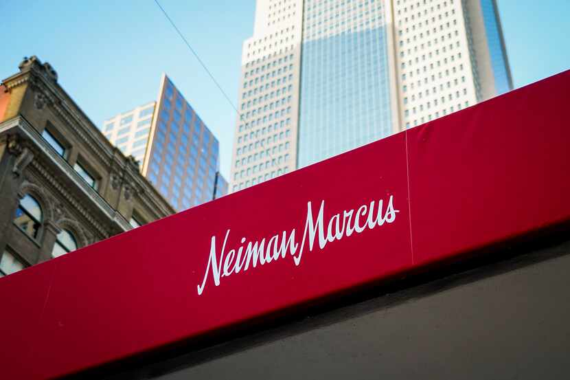 Exterior view of the Neiman Marcus store on Main Street downtown Dallas.