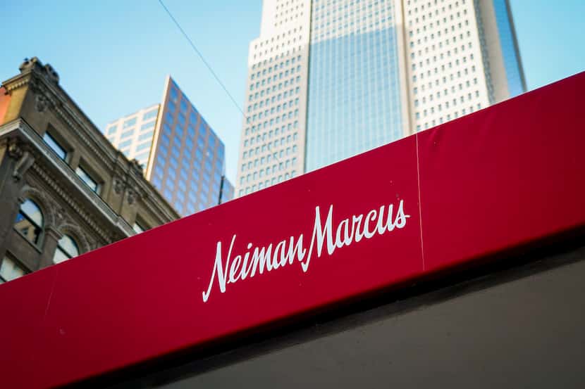 Exterior view of the Neiman Marcus store on Main Street downtown Dallas.