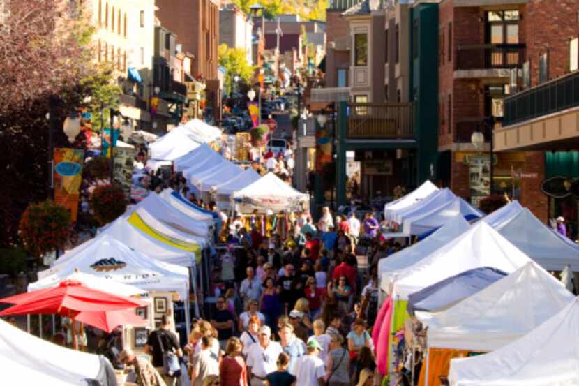 Historic Main Street in Park City, Utah, serves as the scenic backdrop to Park Silly Sunday...