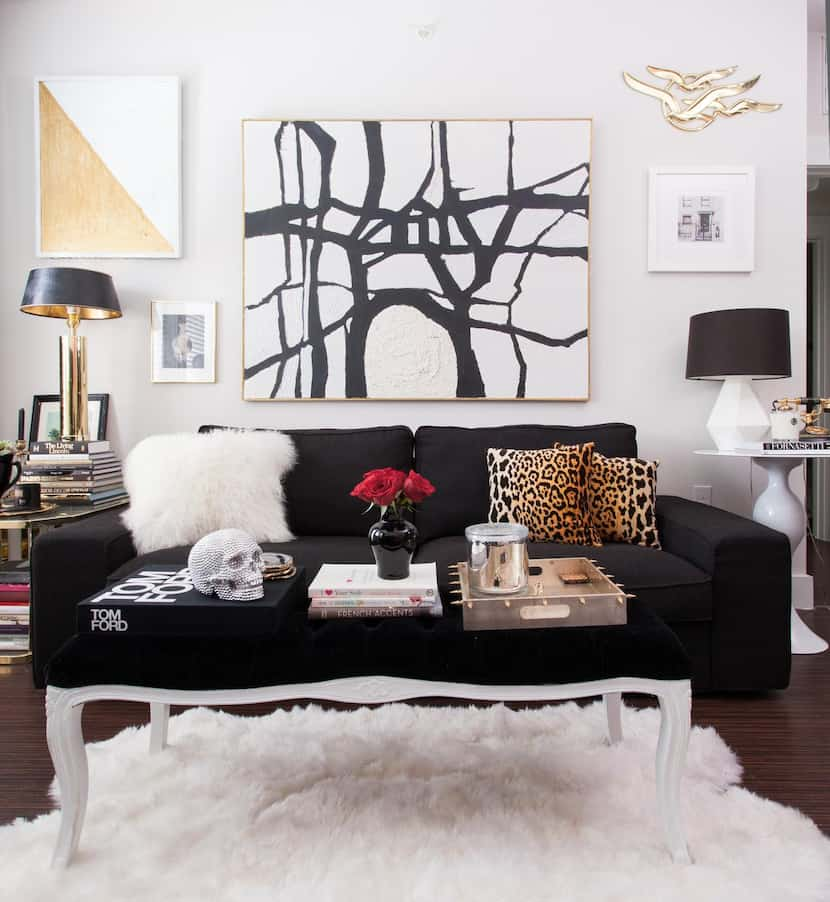 
“Black-and-white striped fabric is timeless and classic yet still bold and glamorous,” says...