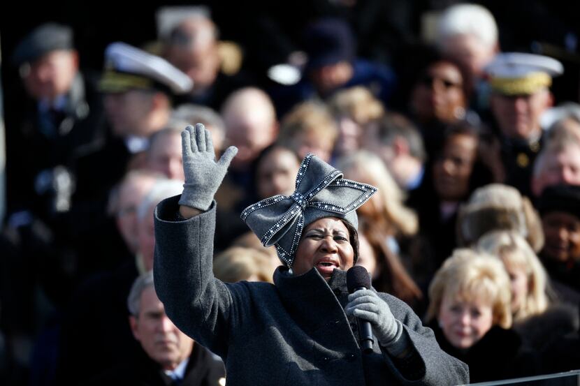 Aretha Franklin performs at President Barack Obama's inauguration in Washington on Jan. 20,...