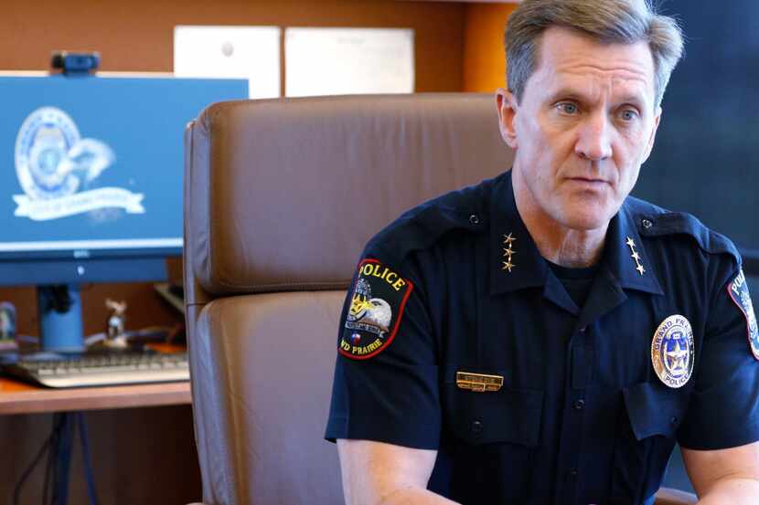 Grand Prairie police Chief Steve Dye in his office on Monday, June 5, 2017 at the Grand...