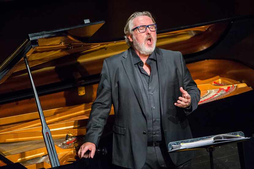 Tenor Simon O'Neill sang during a recital presented by the Dallas Opera at Moody Performance...