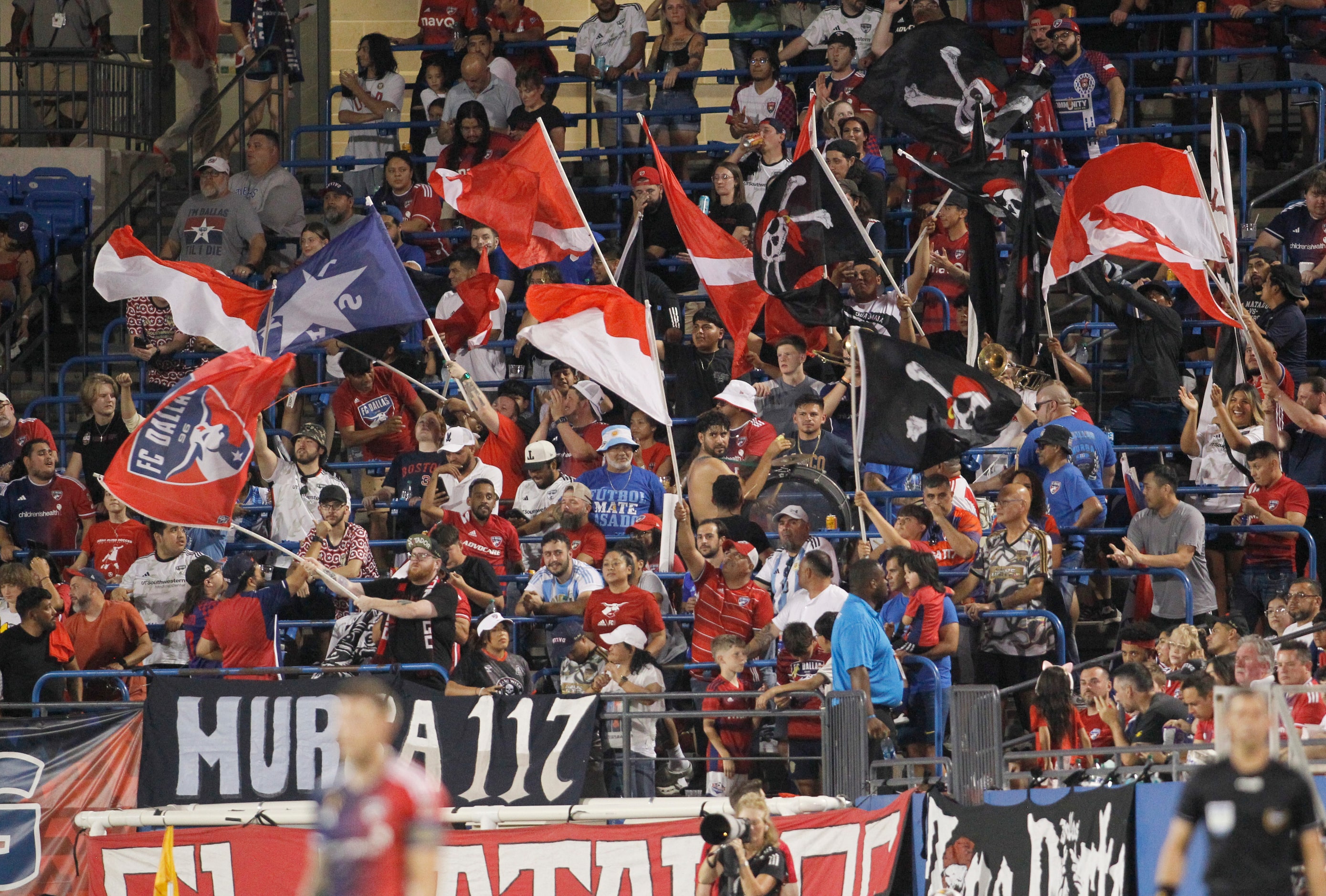 FC Dallas fans show their spirit during first half action against LAFC. 
FC Dallas hosted...