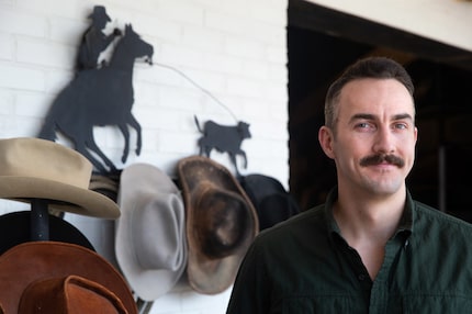 Tecovas founder and CEO Paul Hedrick poses for a portrait at the company's first Dallas...