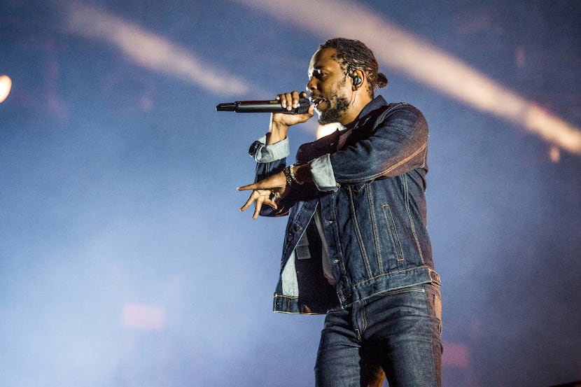 Kendrick Lamar performs during the Festival d'ete de Quebec on Friday, July 7, 2017, in...
