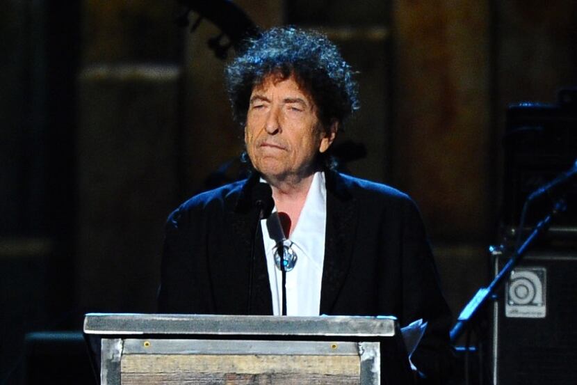 Bob Dylan accepts the 2015 MusiCares Person of the Year award at the 2015 MusiCares Person...
