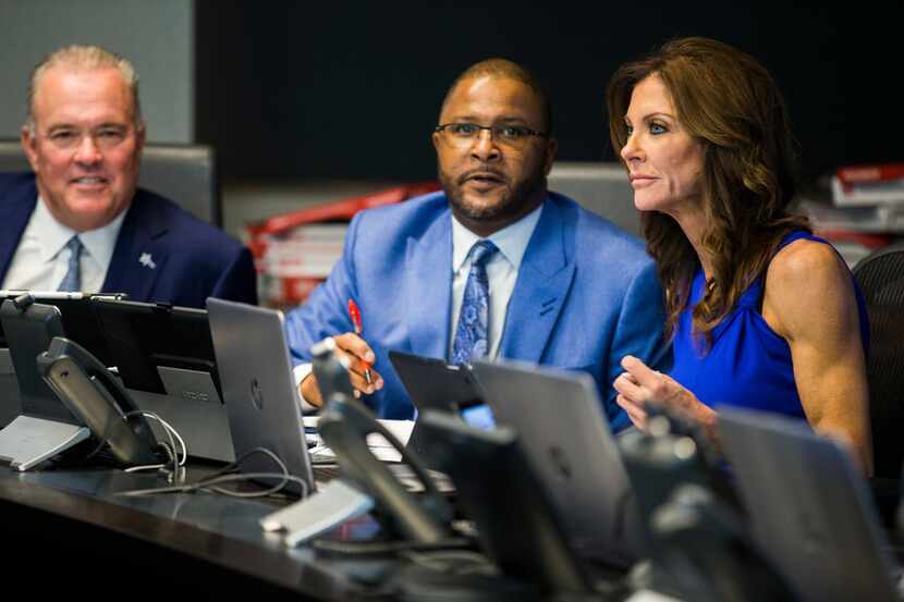FILE - Cowboys executive vice president and chief brand officer Charlotte Jones-Anderson...