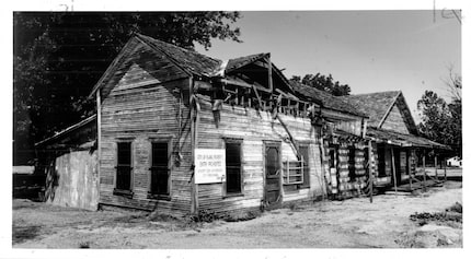 Old dilapidated general store on Ave. K near 18th street in Plano