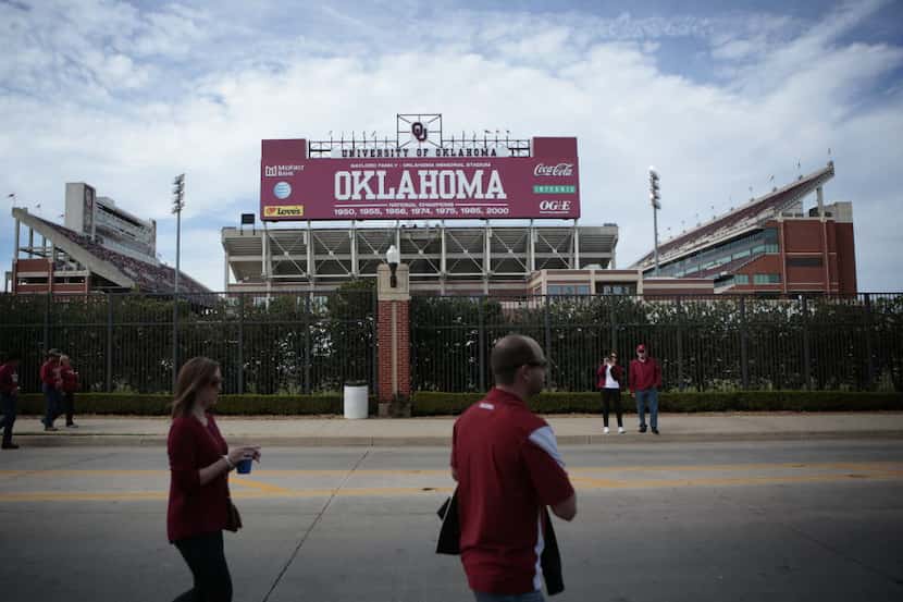 NORMAN, OK - SEPTEMBER 13:  Fans move toward the stadium before the start of the game...