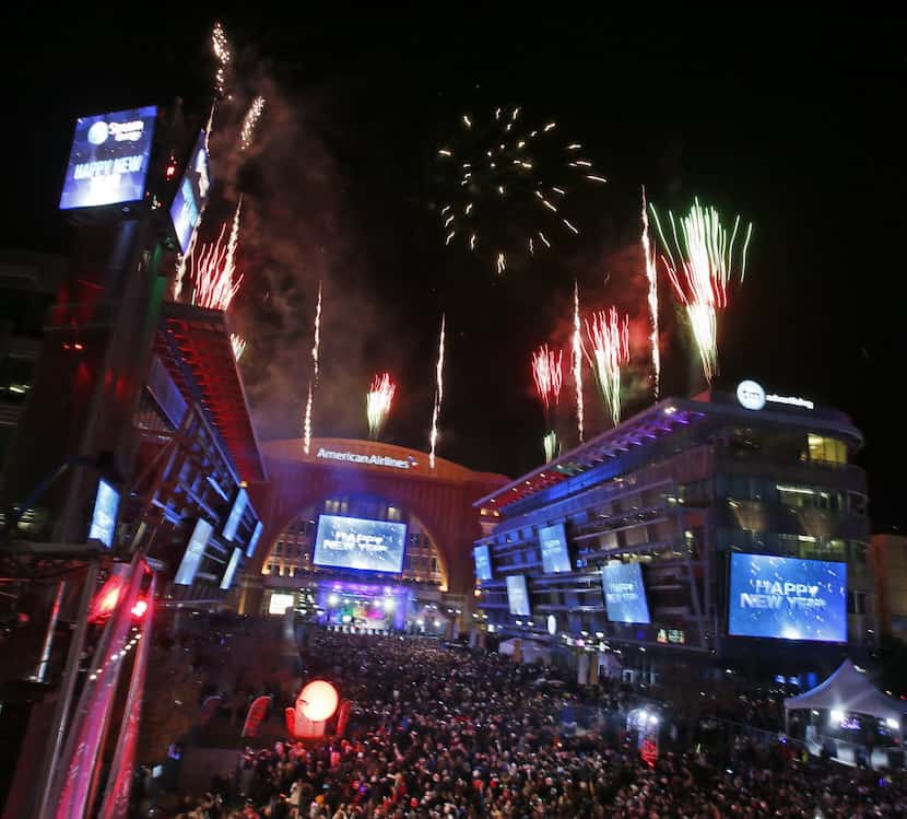 The Big D New Year's Eve 2014 celebration at Victory Plaza in Dallas on Tuesday, December...