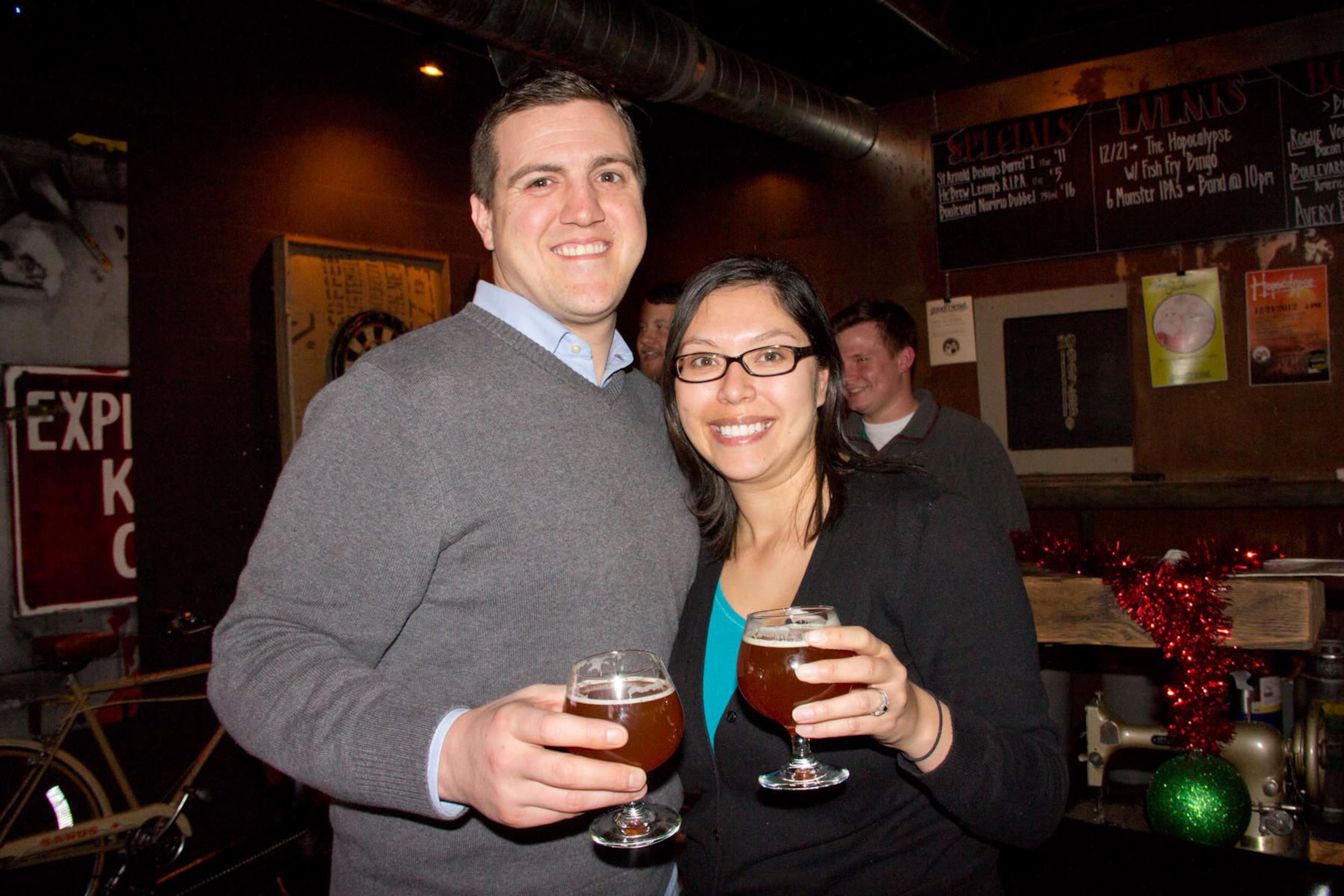 Ian and Michelle Young attended Goodfriend Beer Garden's "Hopocalypse" party on 122112 in...