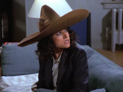 Seinfeld character Elaine Benes took credit for creating the urban sombrero (WikiSein)