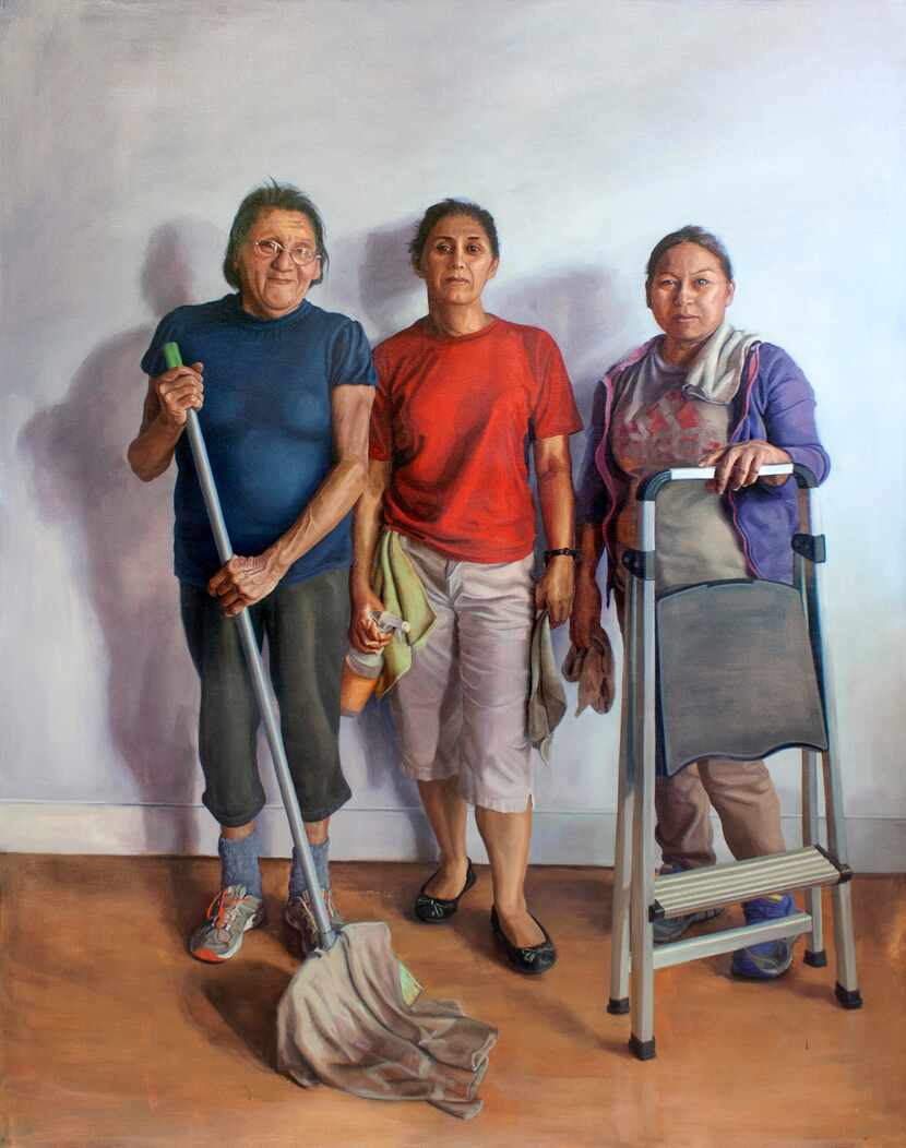 Arely Morales, "Una por Una (One by One)," 2019; oil on canvas 