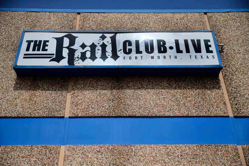 The exterior of the Rail Club Live, a bar and metal music venue in Fort Worth, is pictured...