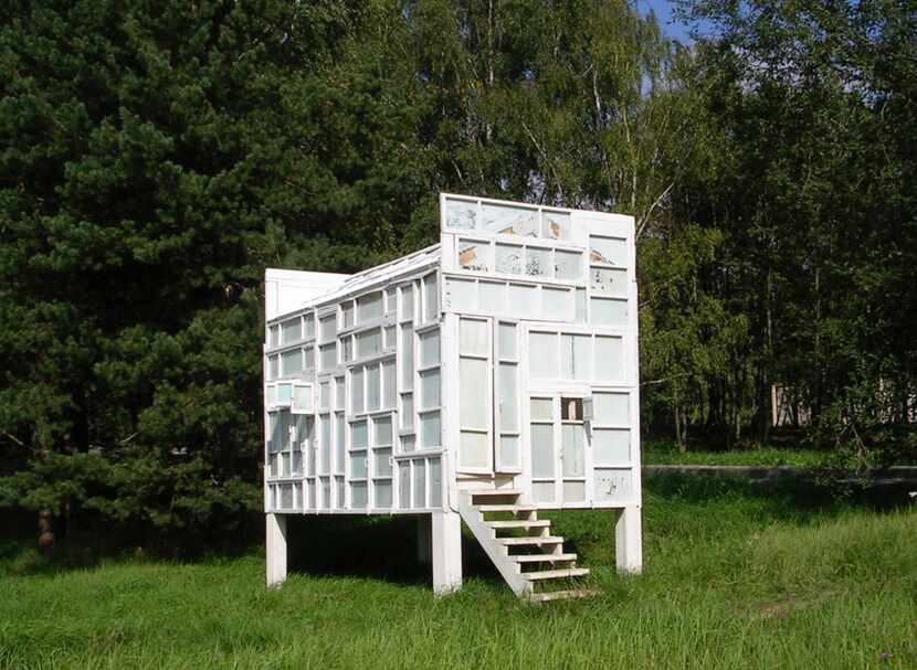 The vodka ceremony pavilion (2003) designed by the Russian architect Alexander Brodsky in...