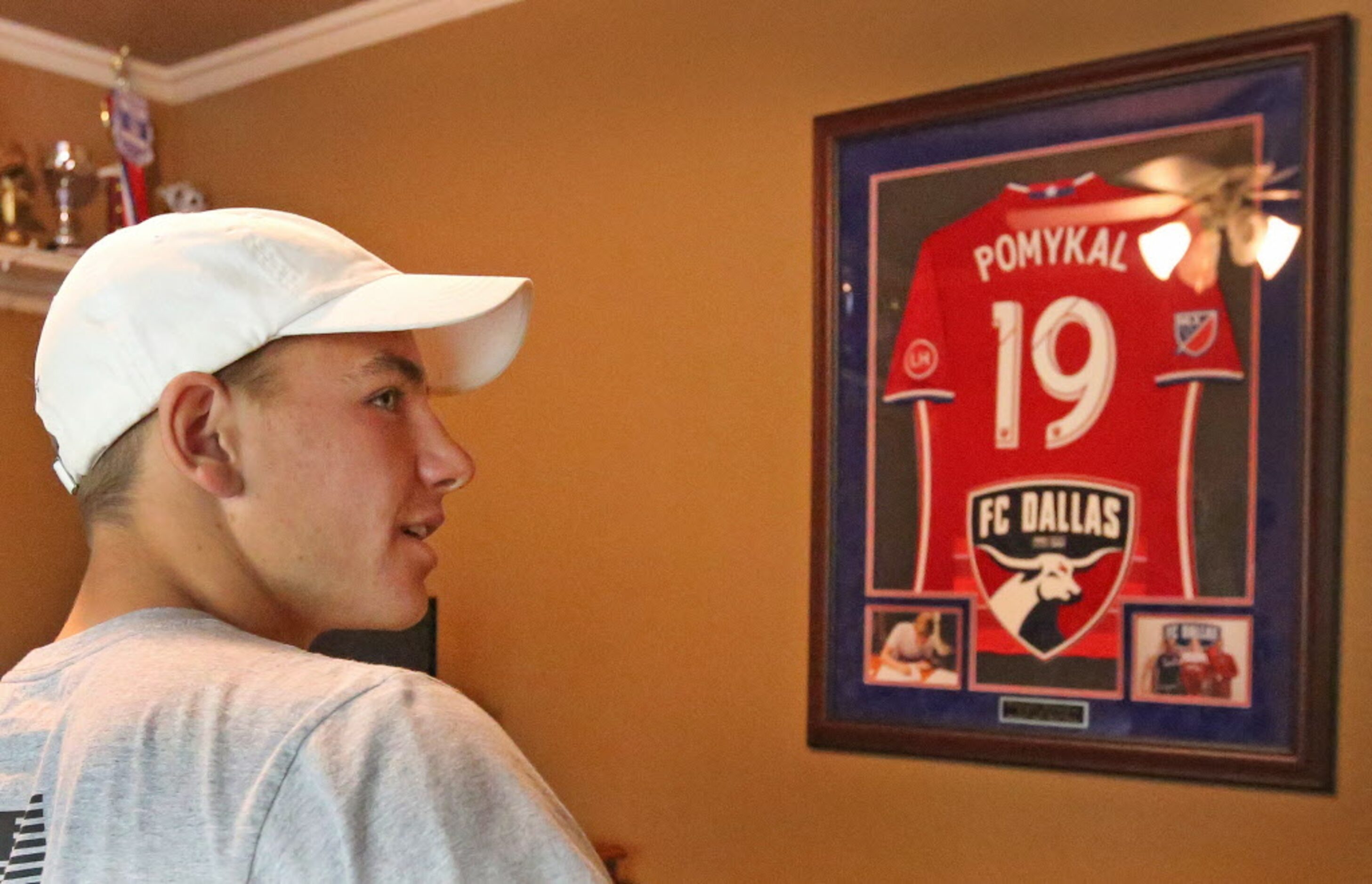 Paxton Pomykal is pictured in his bedroom at his home in Highland Village, Texas,...