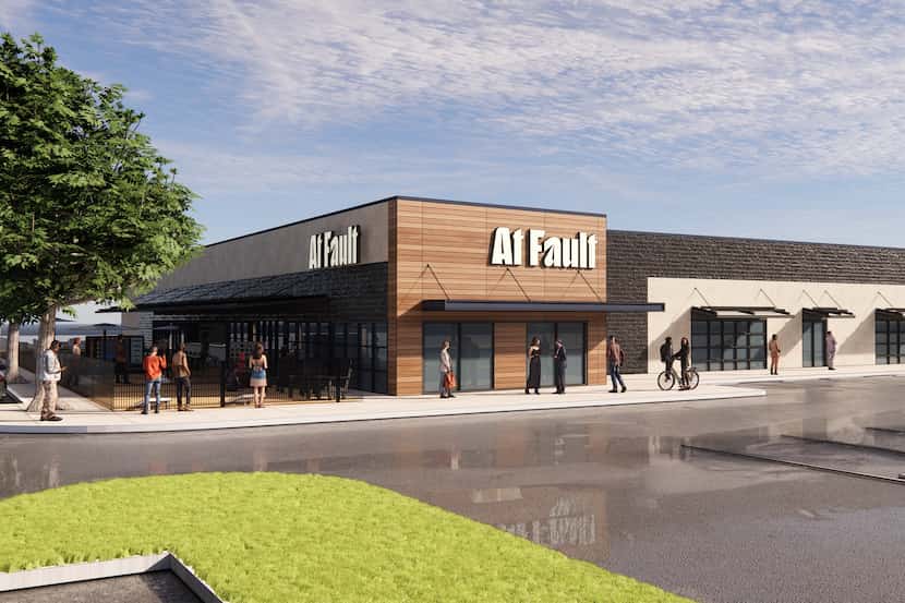 The new At Fault pickleball and restaurant facility will be in Farmers Branch's downtown...