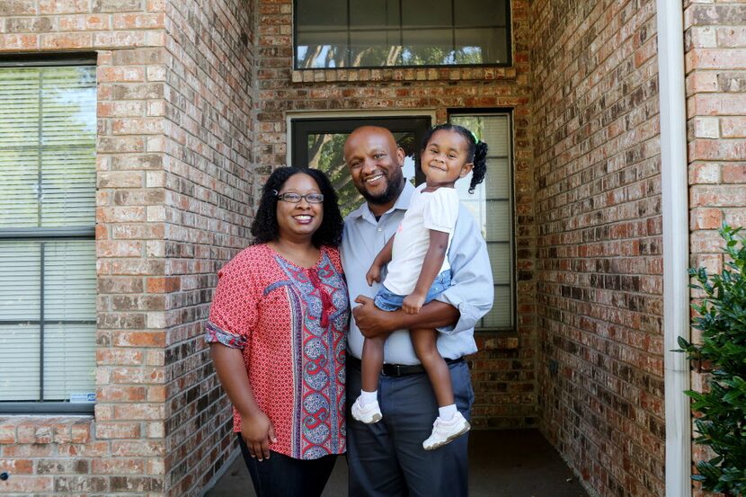 Nicole Sterling, Jamal Gibran Sterling and their daughter India Sterling, then age 4, at...