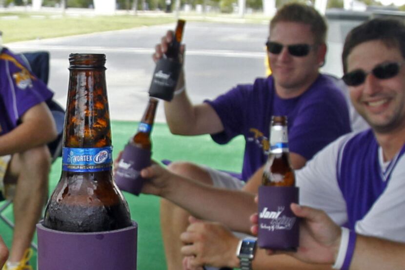 Even the beer wore LSU purple at the Tigers tailgate party Friday. “It’s such a part of what...