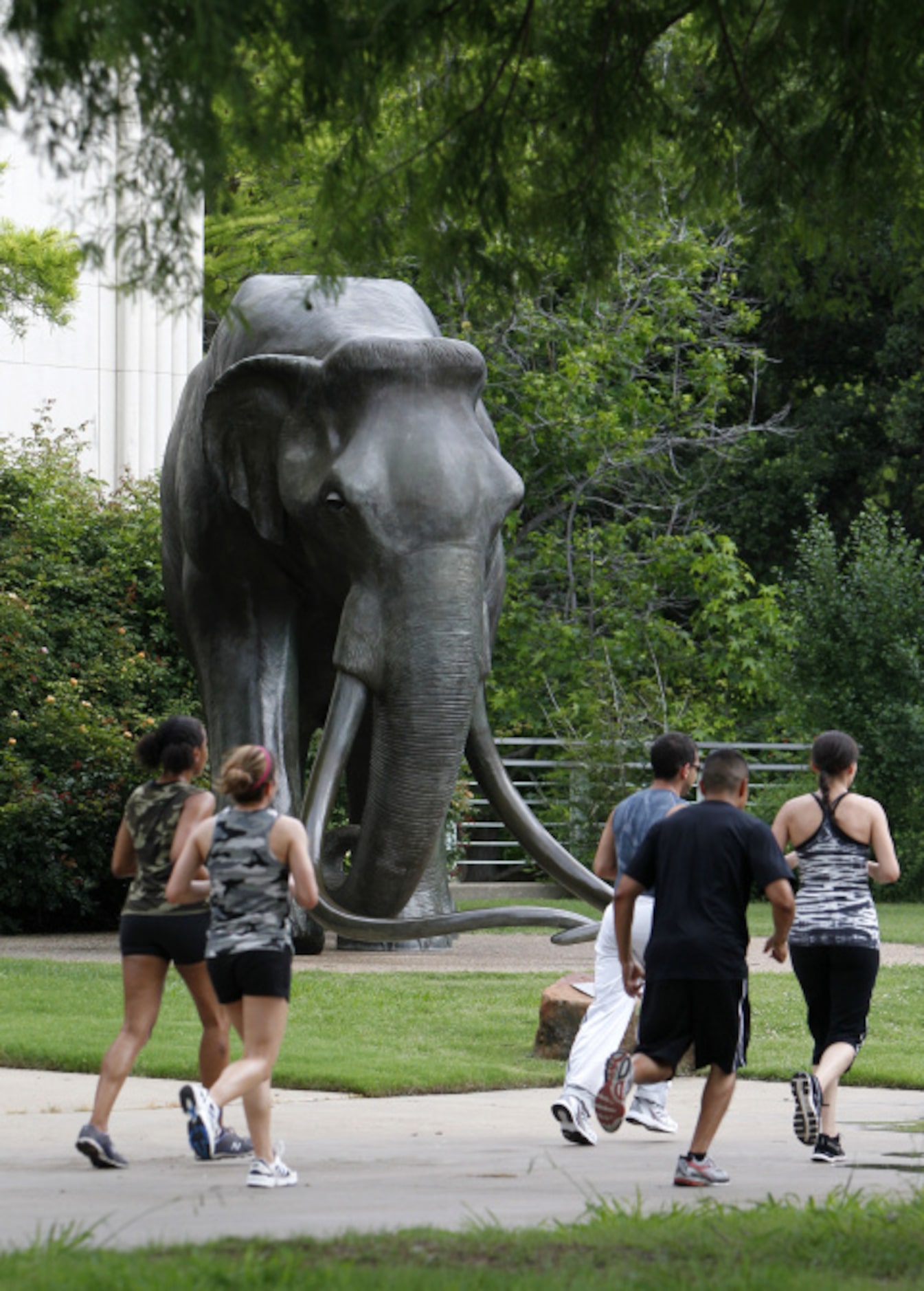 Runners participate in the Second Annual Fair Park 5K Urban Dash Saturday June 1, 2013 in...