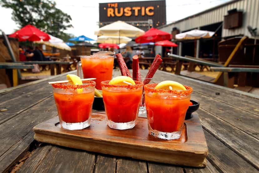 The Rustic on Howell St. in Dallas serves house-made Bloody Mary's made with house-pickled...